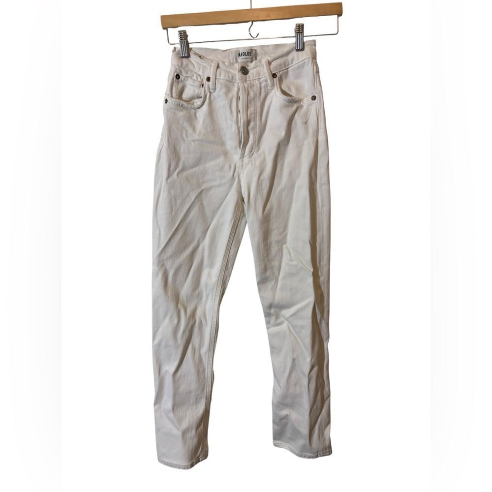 AGOLDE | Riley white button fly denim jeans 24